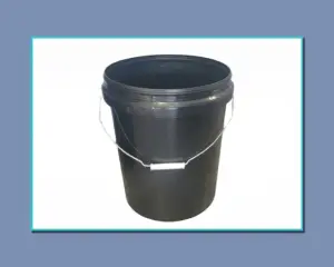 Ice Carver Depot's black bucket holds 20 gallons of fluid